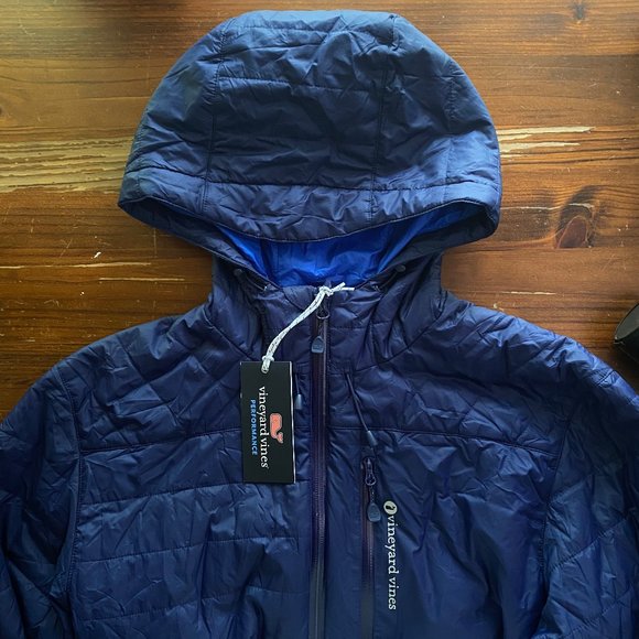 Vineyard Vines Blue Down Puffer Jacket w/Hood